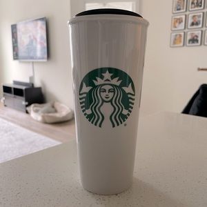 Ceramic Starbucks Mug with lid (16 oz)